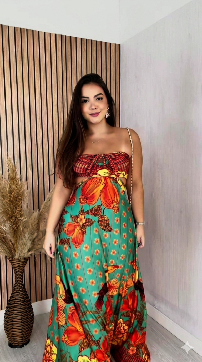 1246 |  Vestido Esmeralda Tropical Majestic